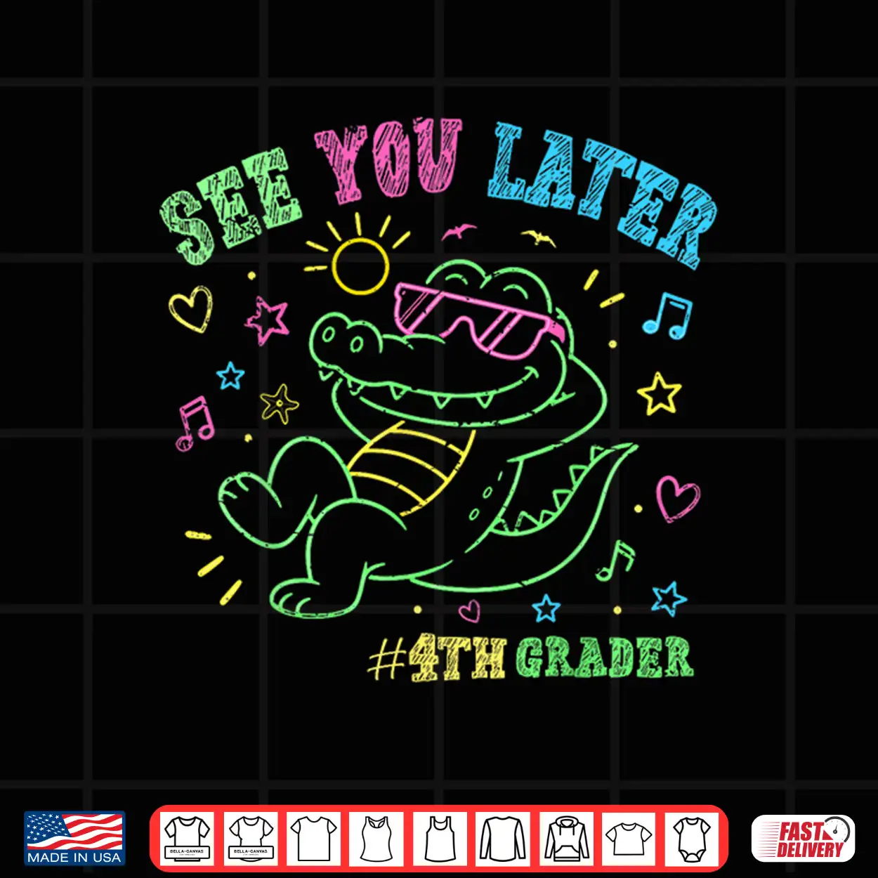 See You Later 4Th Fourth Grader End Of School Alligator Shirt See You Later 4Th Fourth Grader End Of School Alligator Shirt