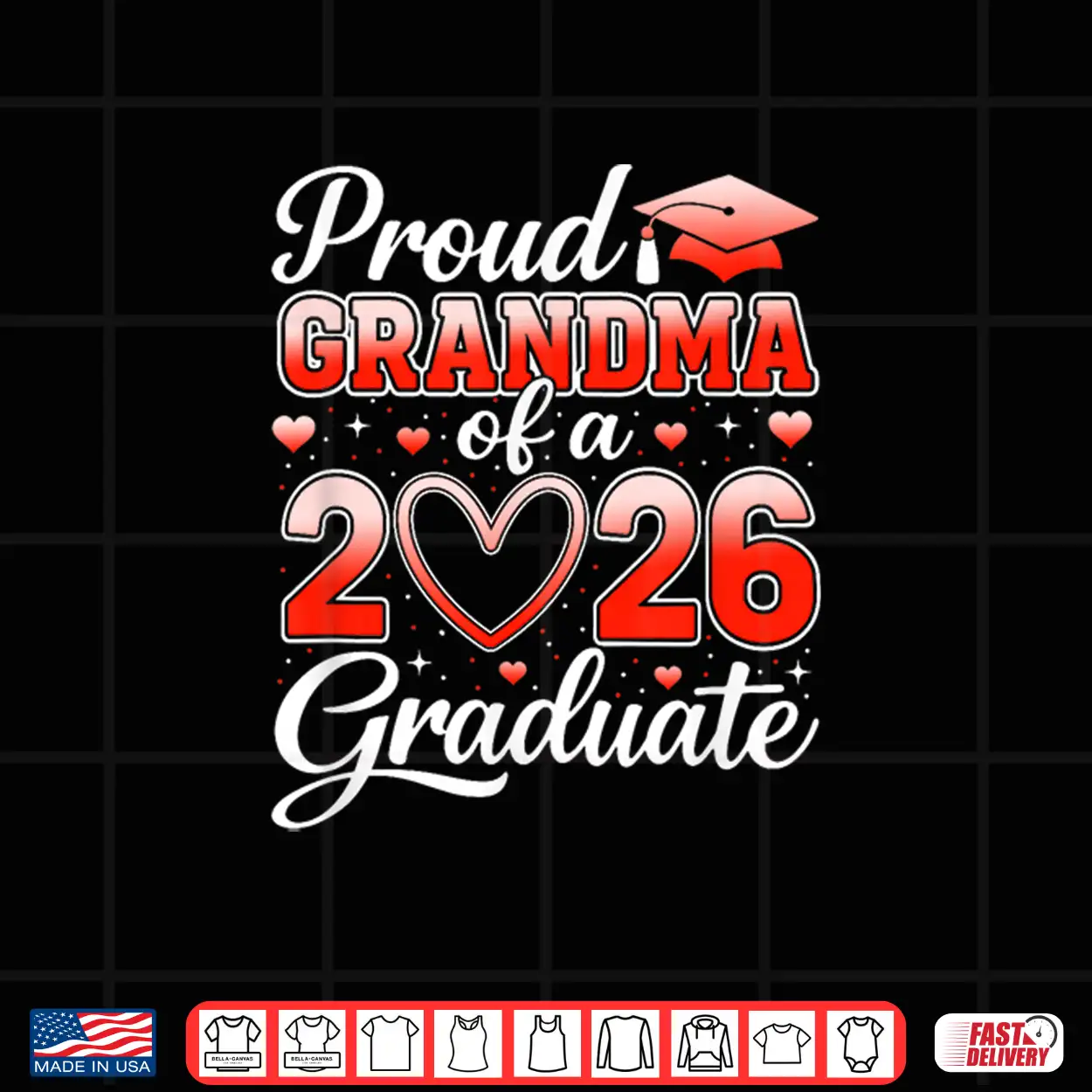 Senior 2026 Graduation Proud Grandma Of A 2026 Graduate Shirt Senior 2026 Graduation Proud Grandma Of A 2026 Graduate Shirt