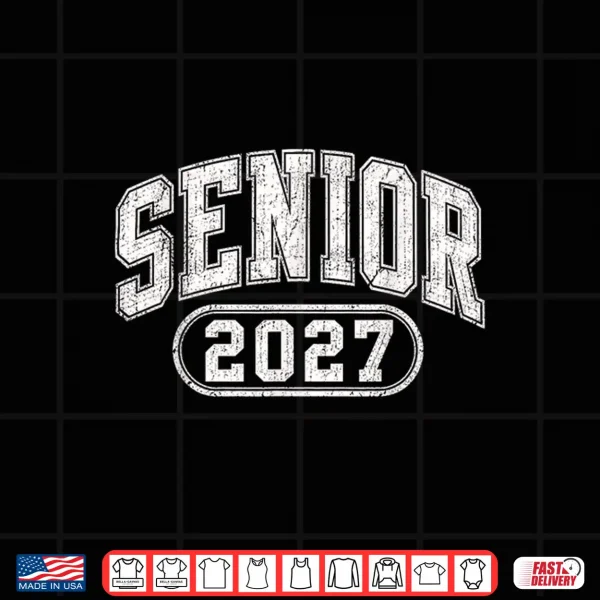 Design Senior 2027 Vintage High School Graduation Class of 2027 Shirt