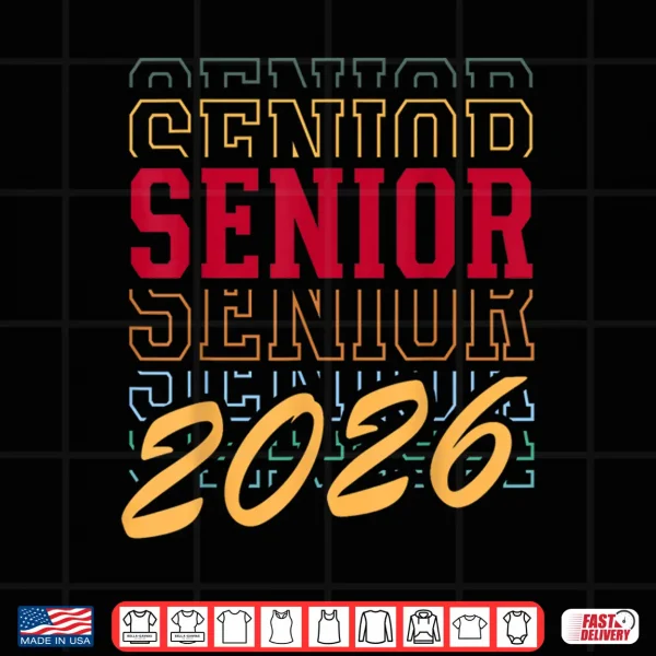 Design Senior Class of 2026 Striped Graduate Student Graduation Shirt