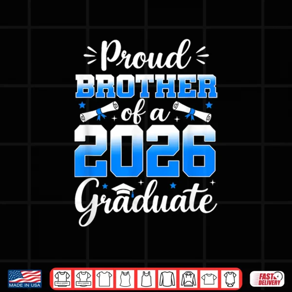 Design Senior Sibling 2026 Proud Sibling Of A 2026 Graduate Family Shirt