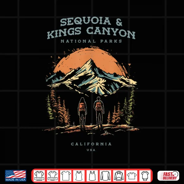 Design Sequoia and Kings Canyon National Parks Backpacking Hiking Shirt