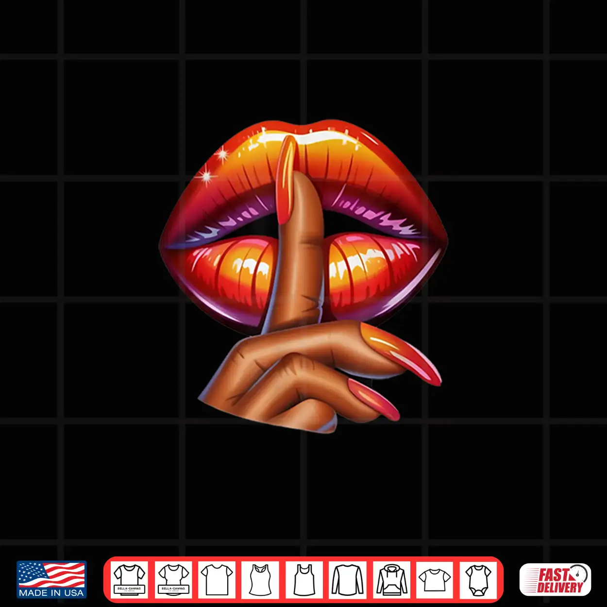 Shhh Lips Finger Silence Pop Art Design For Women Shirt Shhh Lips Finger Silence Pop Art Design For Women Shirt