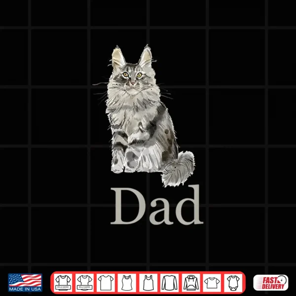 Design Shirt Cat Daddy Maine Coon Cat Father Shirt