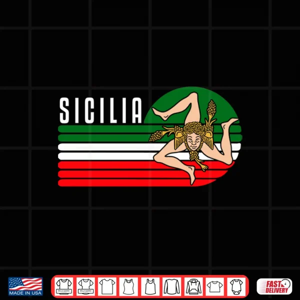 Design Sicilia Flag Sicily Palermo Italy Performance Shirt