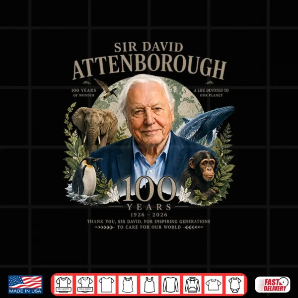 Design Sir David Attenborough 100th Birthday Celebration Shirt