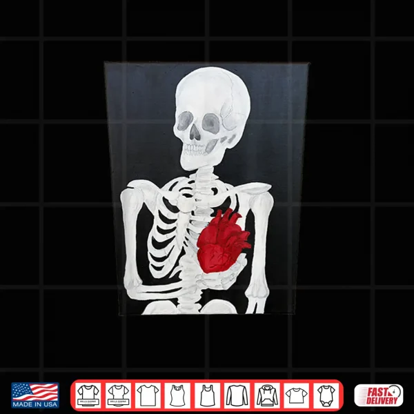 Design Skeleton With Heart Shirt