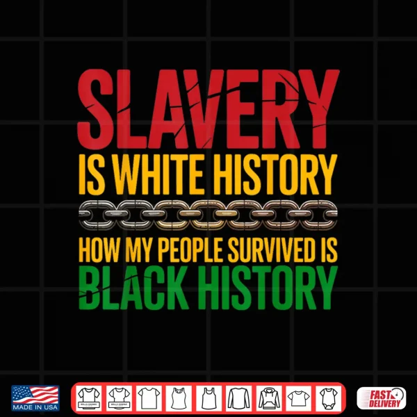 Design Slavery is White History Juneteenth Black History Month Shirt