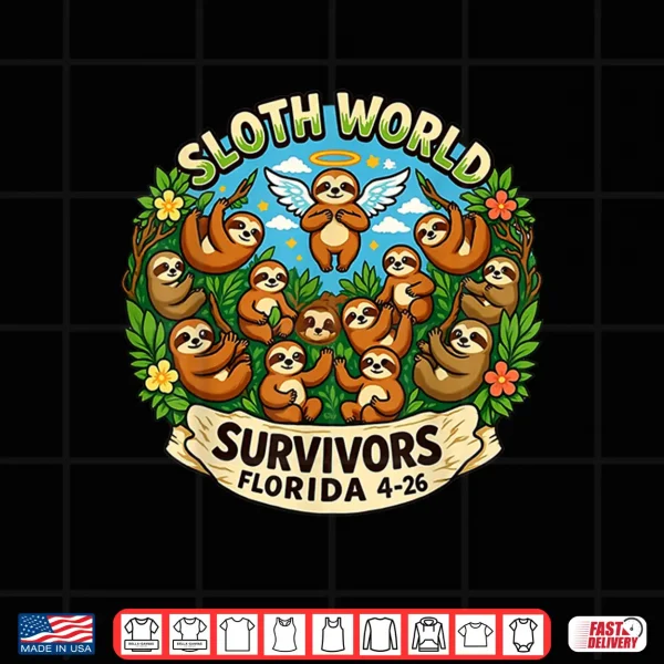 Design Sloth World 13 Survivors Design Shirt