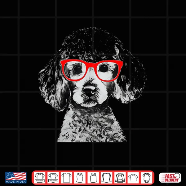 Design Sock Hop 50s Costume Poodle Shirt Red Glasses 1950s Shirt
