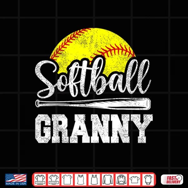 Design Softball Granny Softball Player Game Day Mothers Day Gift Shirt