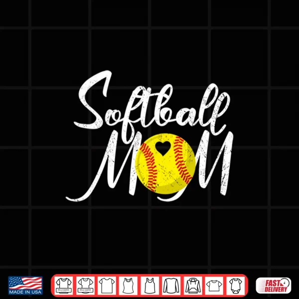 Design Softball Mom Women Mama Mothers Day Shirt
