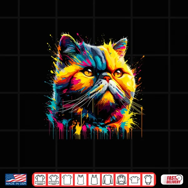 Design Splash Art Exotic Shorthair Shorthaired Persian Shirt