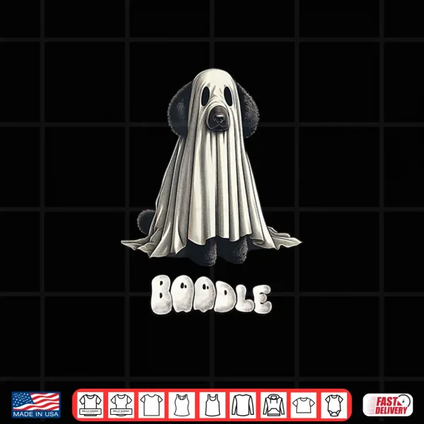 Design Spooky Boodle Black Poodle Halloween Ghost Funny Dog Mom Shirt