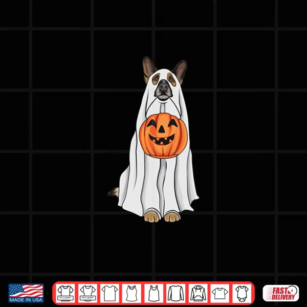 Design Spooky German Shepherd Halloween Dog Ghost Shirt