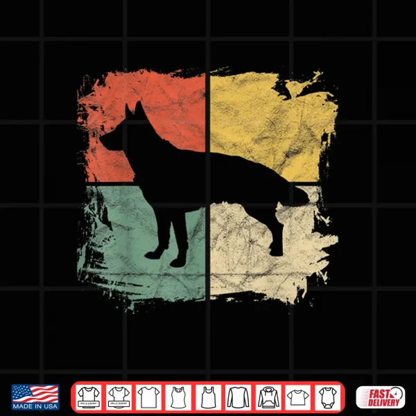 Design Square Retro German Shepherd Owner Gift Dog Shepard Dad Mom Shirt