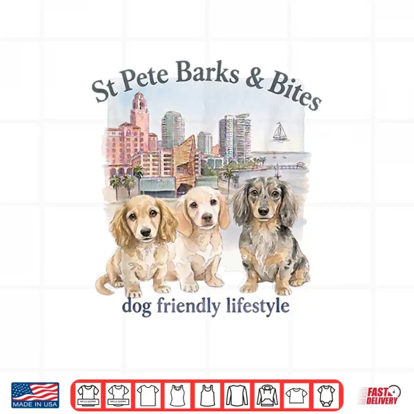 Design St Pete Barks Bites Dachshunds Shirt