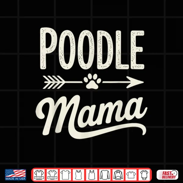 Design Standard Poodle Art for Women Girls Miniature Poodle Lover Shirt