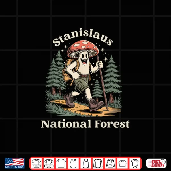 Design Stanislaus National Forest California Hiking Mushroom Shirt