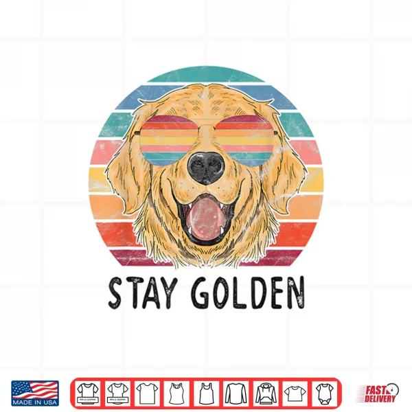 Design Stay Golden Retriever Dog Shirt