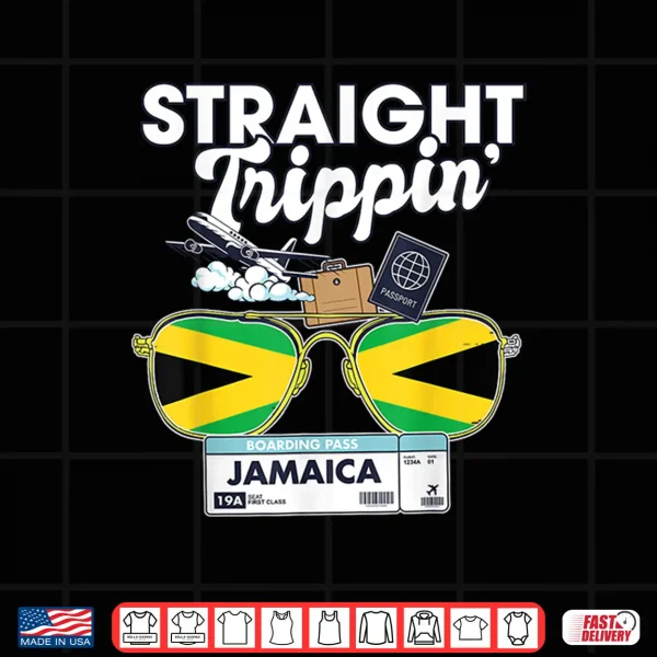 Design Straight Trippin Jamaica Vacation Tour Travel Trip Matching Shirt