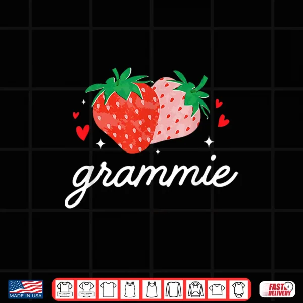 Design Strawberry Grammie Strawberry 1st Birthday Family Matching Shirt