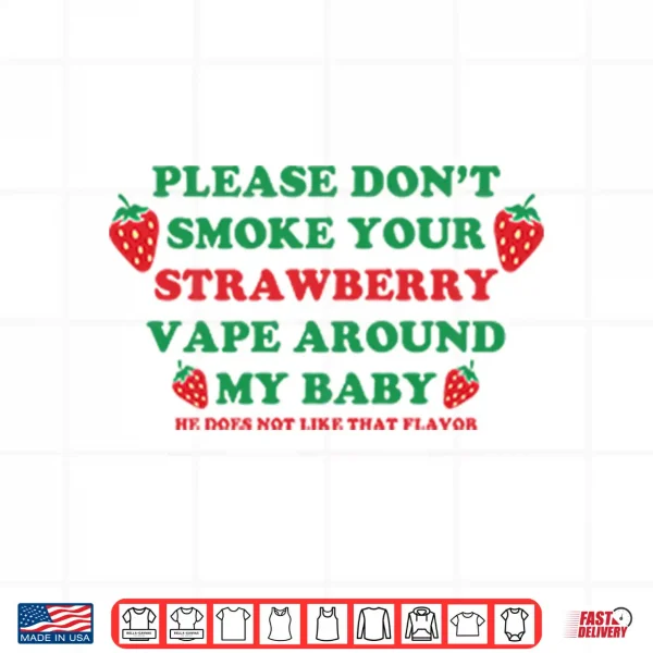 Design Strawberry Vape Awareness Statement Shirt