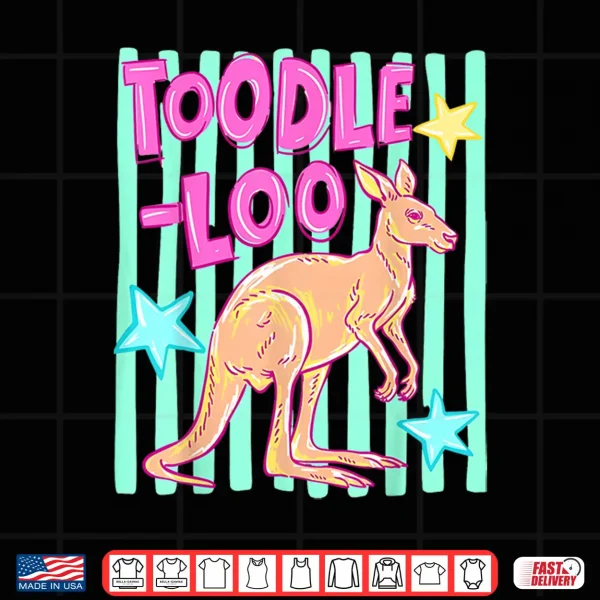 Design Striped Toodle Loo Kangaroo Funny Summer Vibes Men Women Shirt