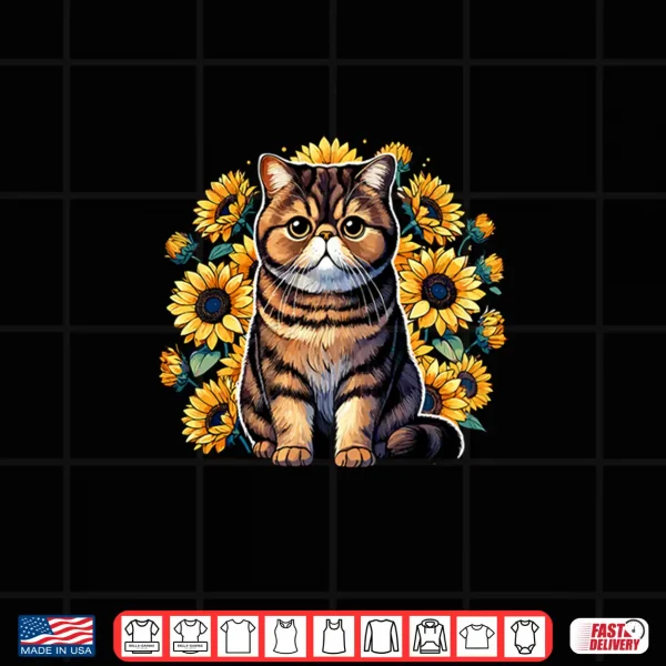 Design Sunflowers Exotic Shorthair Shorthaired Persian Shirt