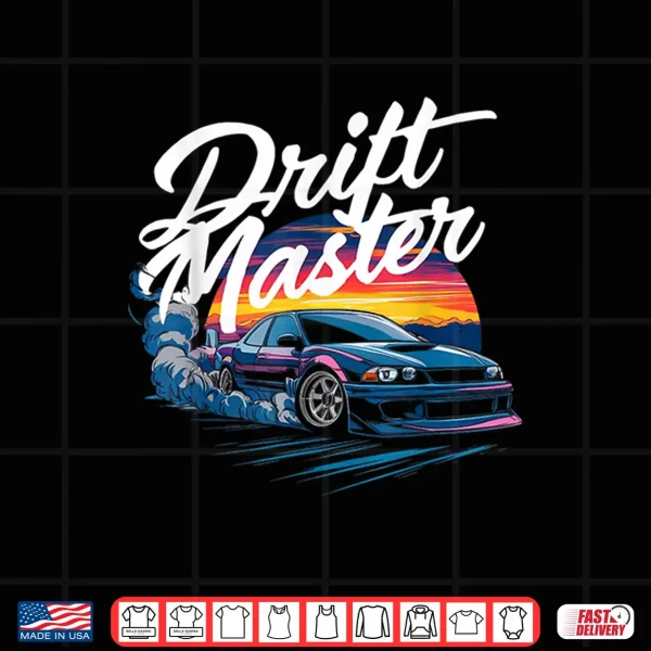 Design Sunset Drifting Car Enthusiast Drift Master Racing Shirt