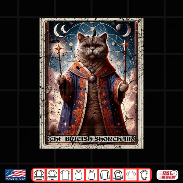 Design Tarot Card British Shorthair Cat Shirt