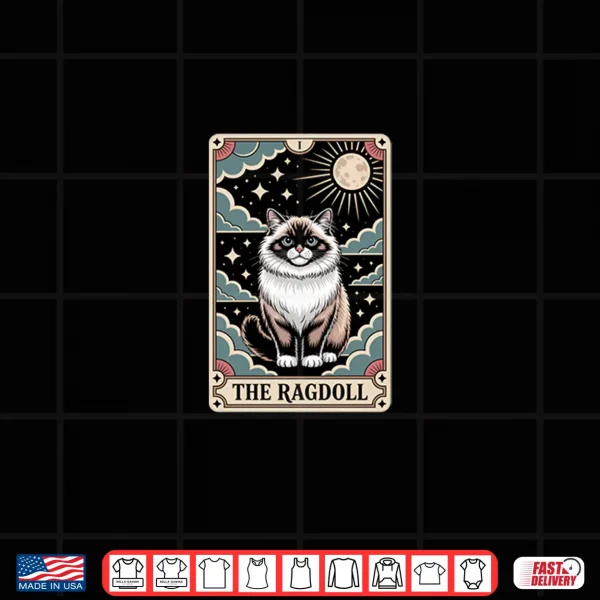 Design Tarot Card Cat Halloween The Ragdoll Shirt