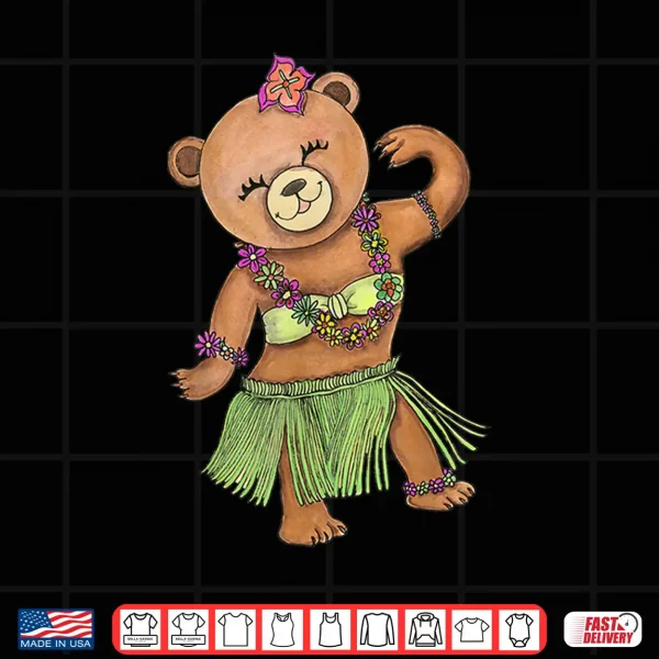 Design Teddy Bear Hula Girl Shirt