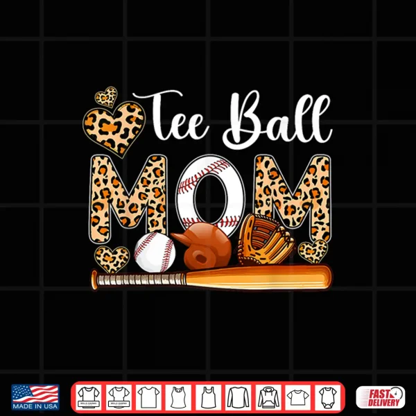 Design Tee Ball Cute Mom Leopard Costume Baseball Mothers Day Shirt