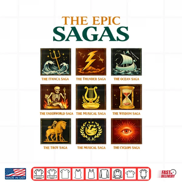 Design The Epic Sagas Ithaca Odysseus Musical Wisdom Thunder Shirt