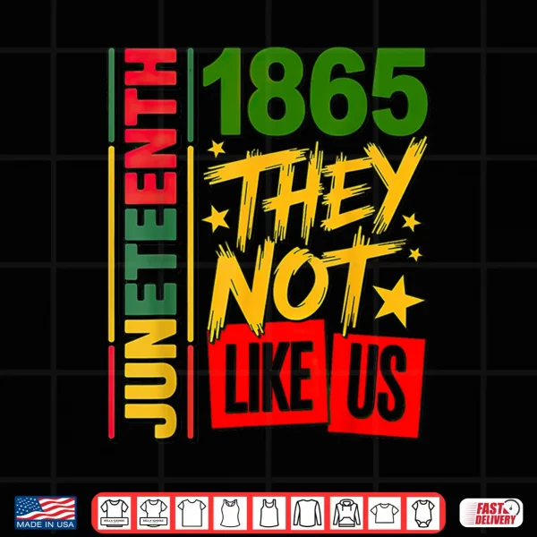 Design They Dont Like Us Juneteenth 1865 Shirt