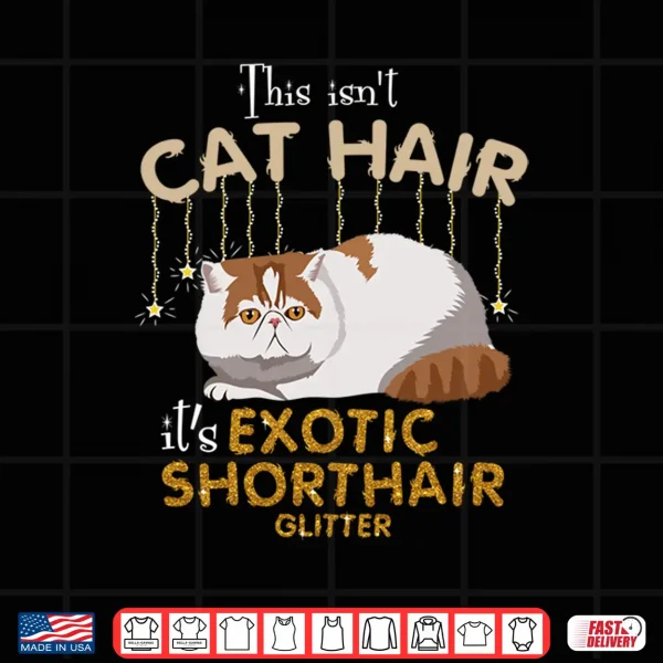 Design This Isnt Cat Hair Its Exotic Shorthair Cat Glit Shirt