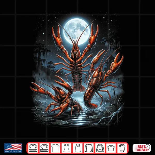 Design Three Crawfish Moon Shirt