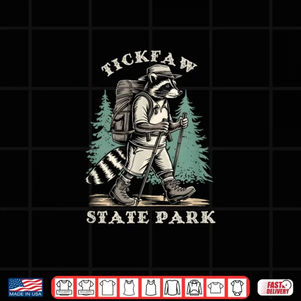 Design Tickfaw State Park Louisiana Hiking Backpack Raccoon Shirt