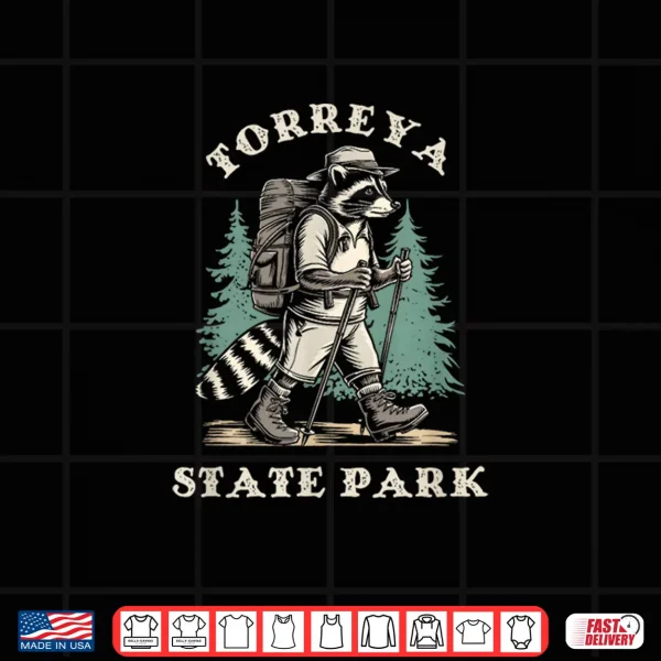 Design Torreya State Park Florida Hiking Backpacking Raccoon Shirt