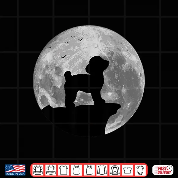 Design Toy Poodle Silhouette In The Moon Halloween Costume Shirt