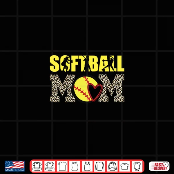 Design Travel Softball Mom Must Haves Leopard Womens Softball Mama Shirt