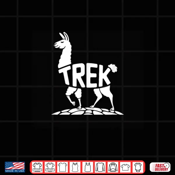 Design Trek Llama Word Art Hiking Andes Backpacking Design Shirt