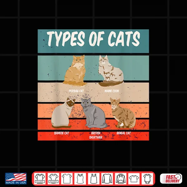 Design Types of Cats Shirt