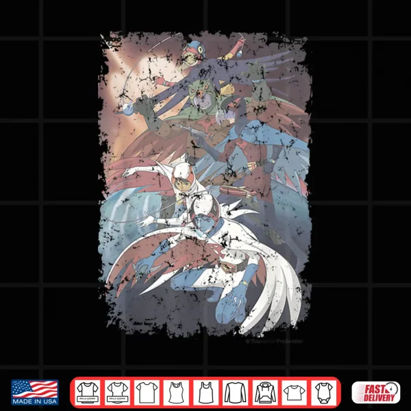 Design US Manga Gatchaman Poster Planet Distressed 01 H Shirt