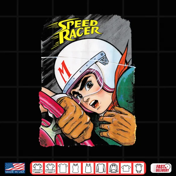 Design US Speed Racer Logo Close 01 Black Shirt