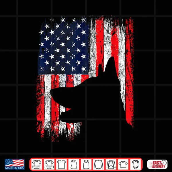 Design USA American Flag German Shepherd Patriotic Dog Lover Shirt
