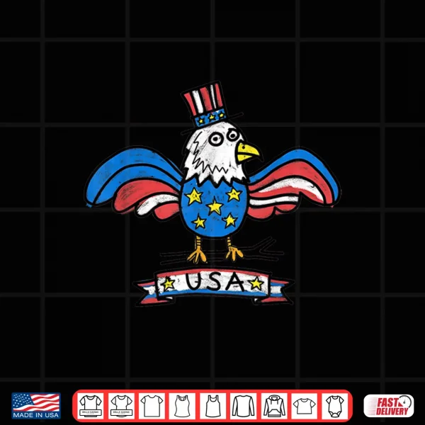 Design USA Eagle Retro Hand Drawn for Men Women Teens Shirt