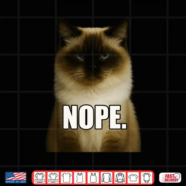 Design Ugly Ragdoll Cat Meme Grumpy Face Mood Disgusted Shirt