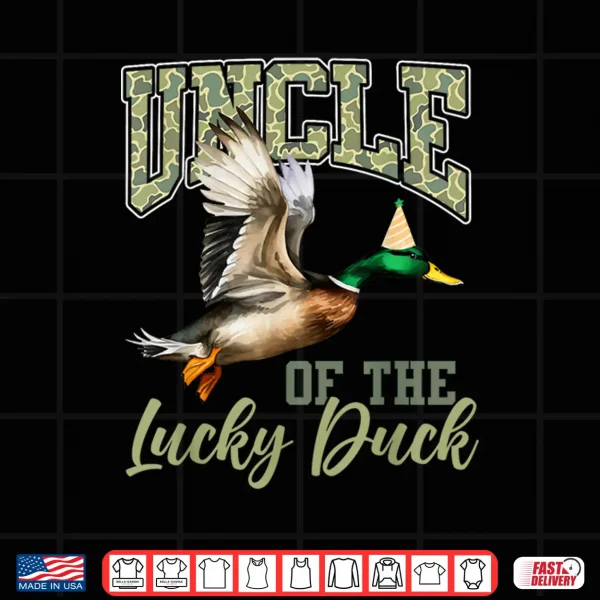 Design Uncle of The Lucky Duck 1st Bday Hunting Shirt